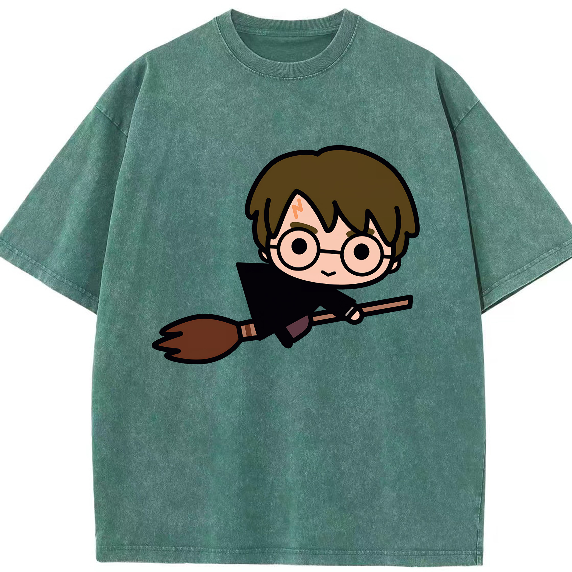 （画像用） Harry Potter ハリー・ポッターシリーズ 綿100% ヴィンテージ風 半袖Tシャツ（フロントプリント）